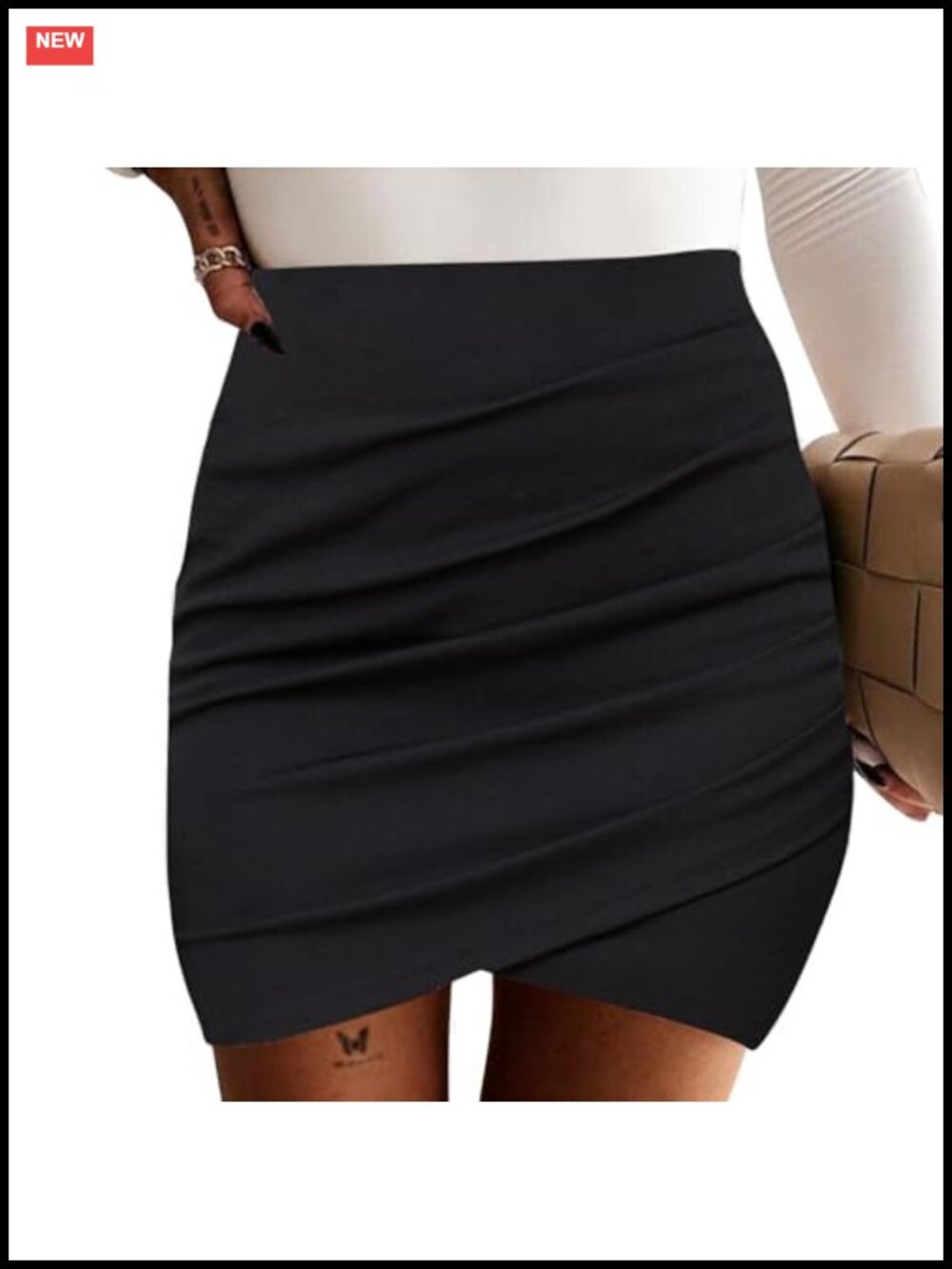 Bodycon Ruched Tulip Mini Skirt High Waist Plaid Wrap Short Skirt